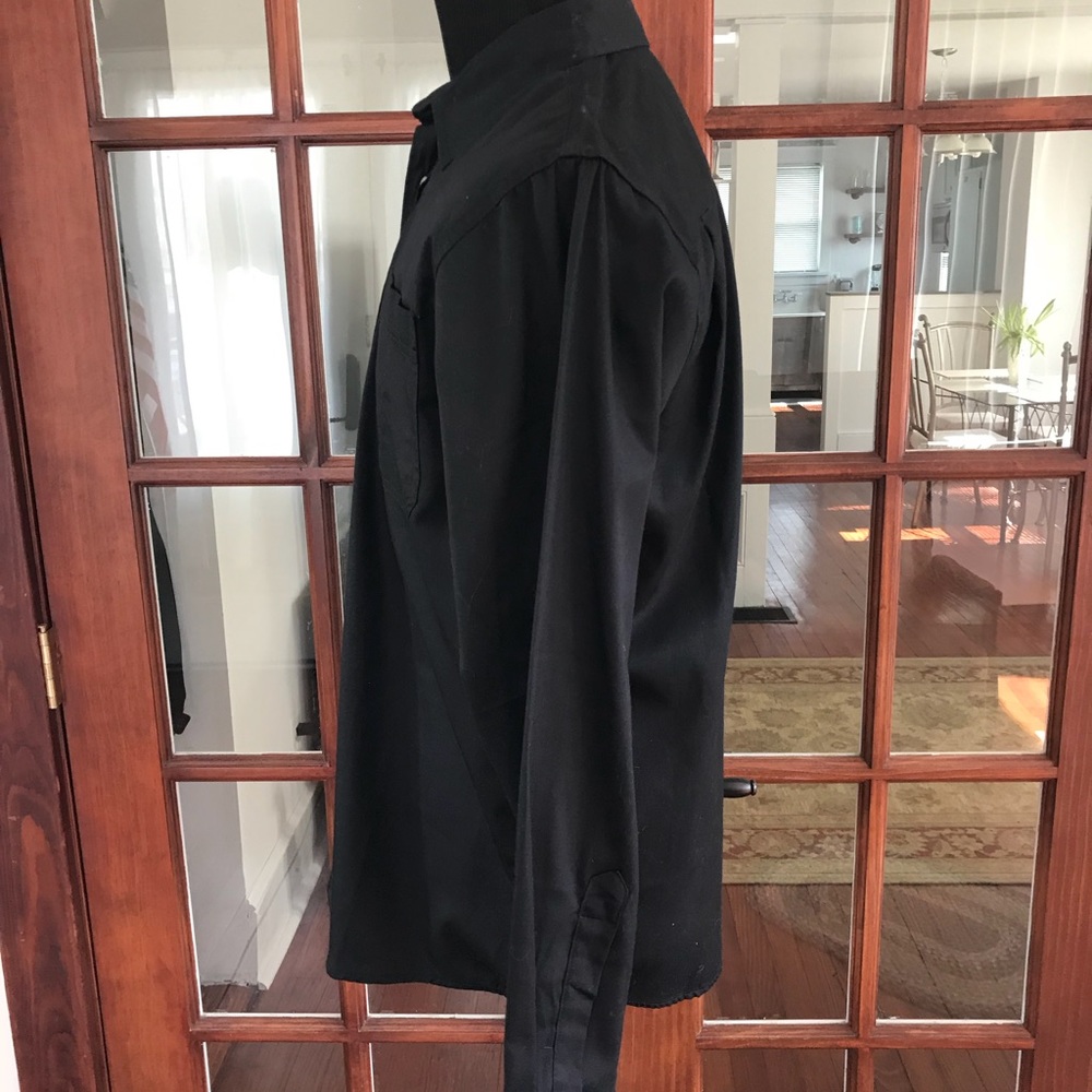 Wrangler Black Long Sleeve Dress Shirt - Picture 3 of 7